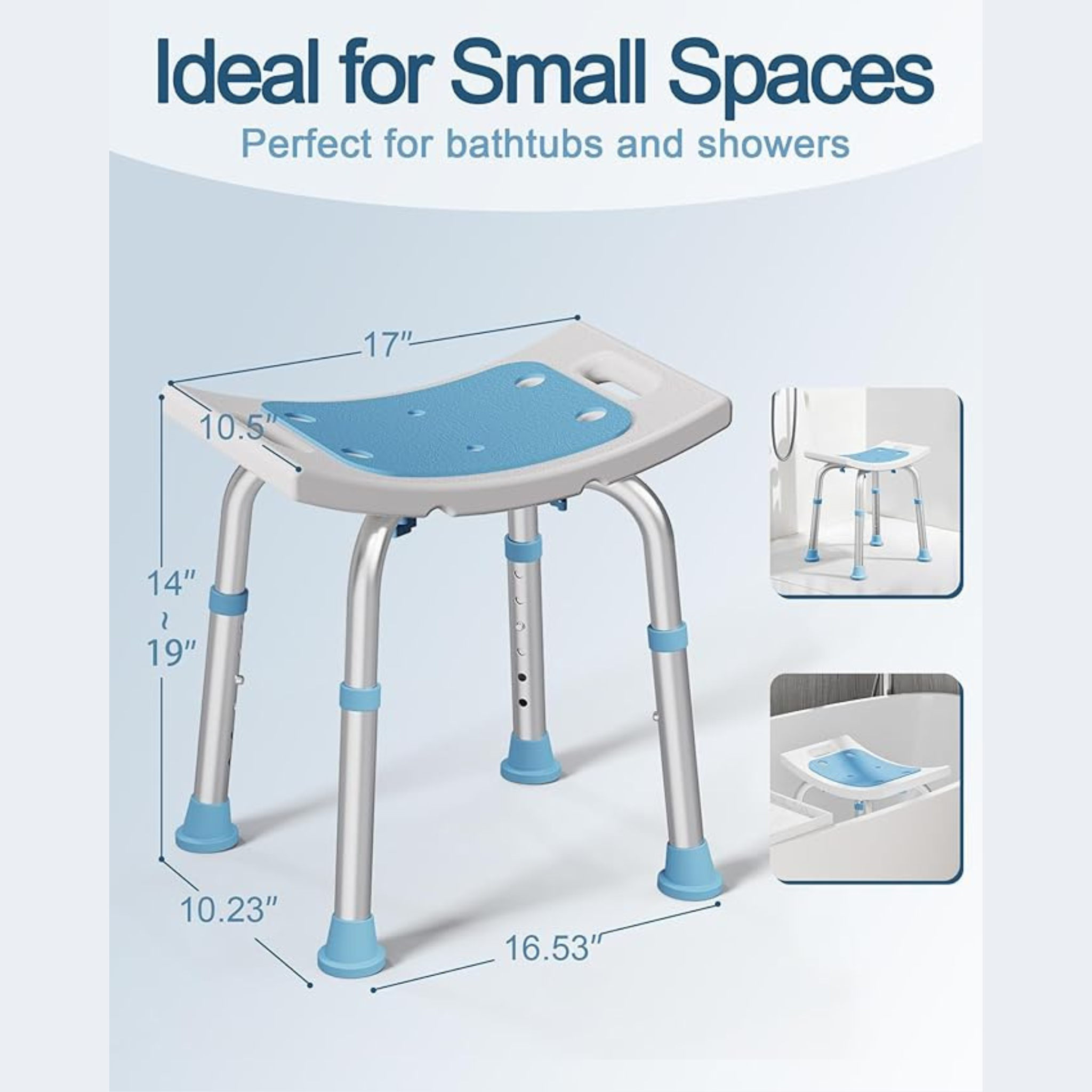 Adjustable Shower Chair for Elderly and Disabled