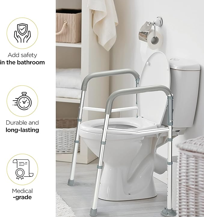 Adjustable Toilet Safety Rail for Seniors