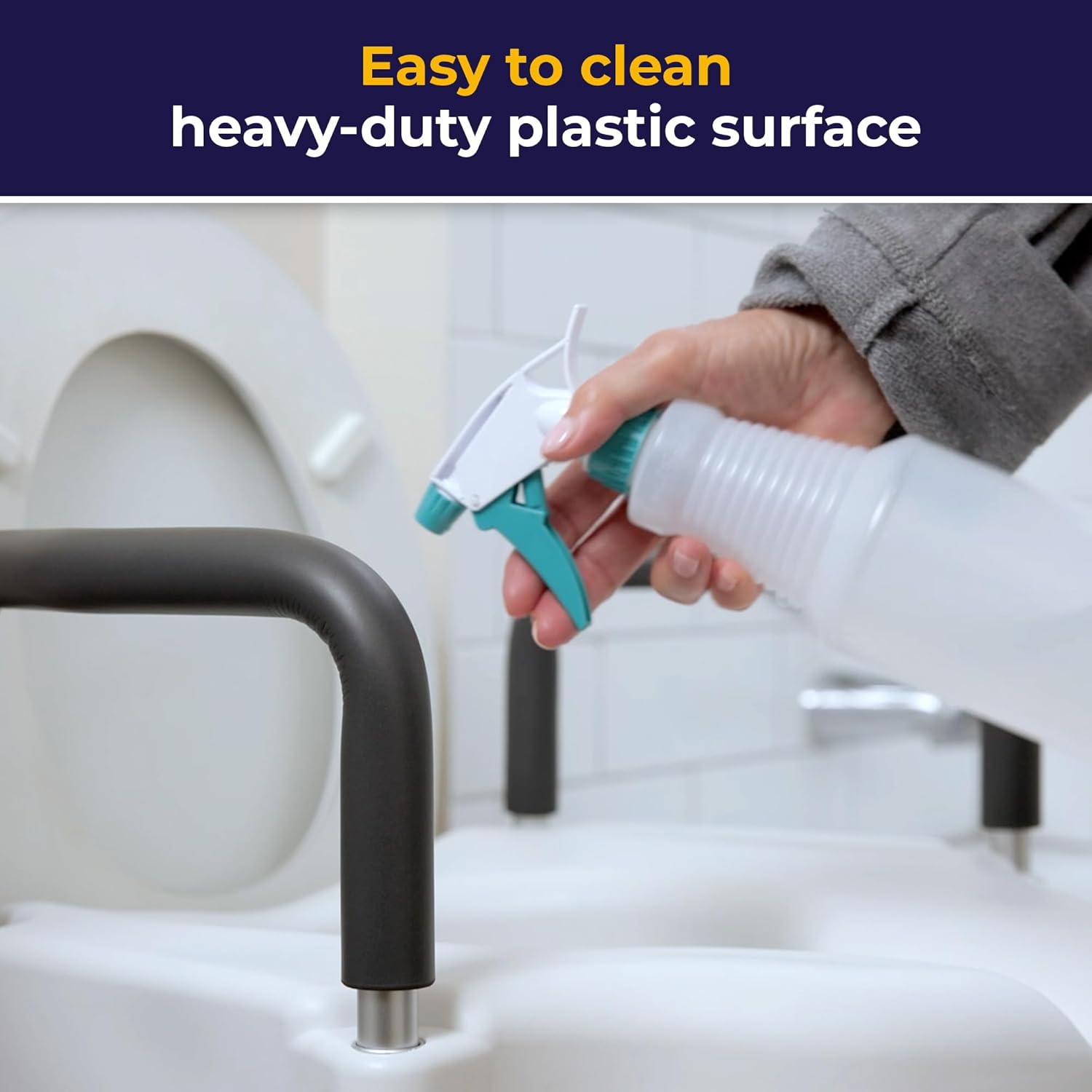 Raised Toilet Seat with Removable Padded Arms