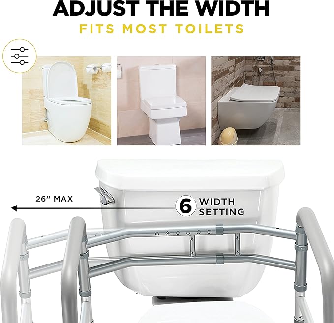 Adjustable Toilet Safety Rail for Seniors